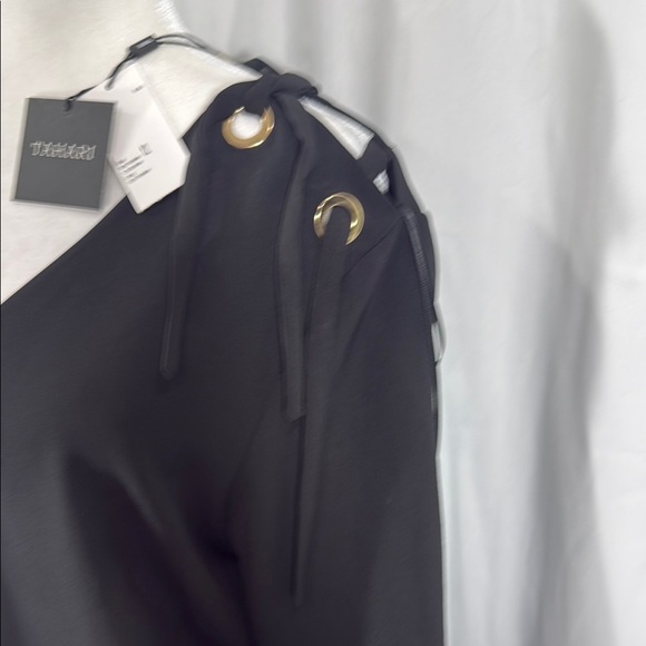 TAHARI BLACK V-NECK SHEATH DRESS SIZE 12 NWT - Picture 7 of 11